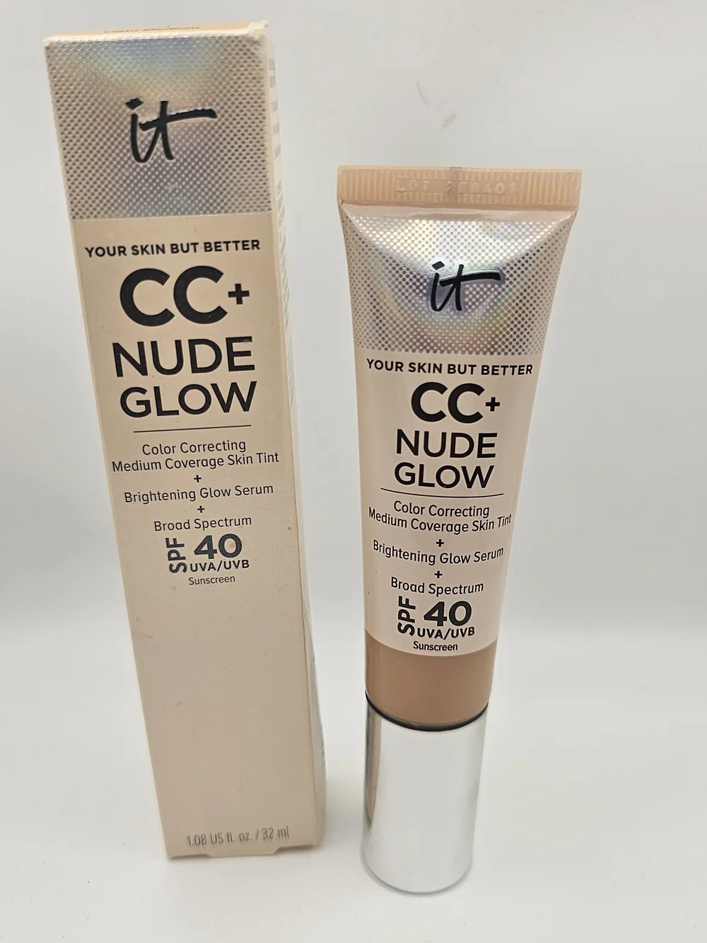 NEW Cosmetics CC+ Nude Glow Medium Coverage Skin Tint SPF 40 - Light Medium